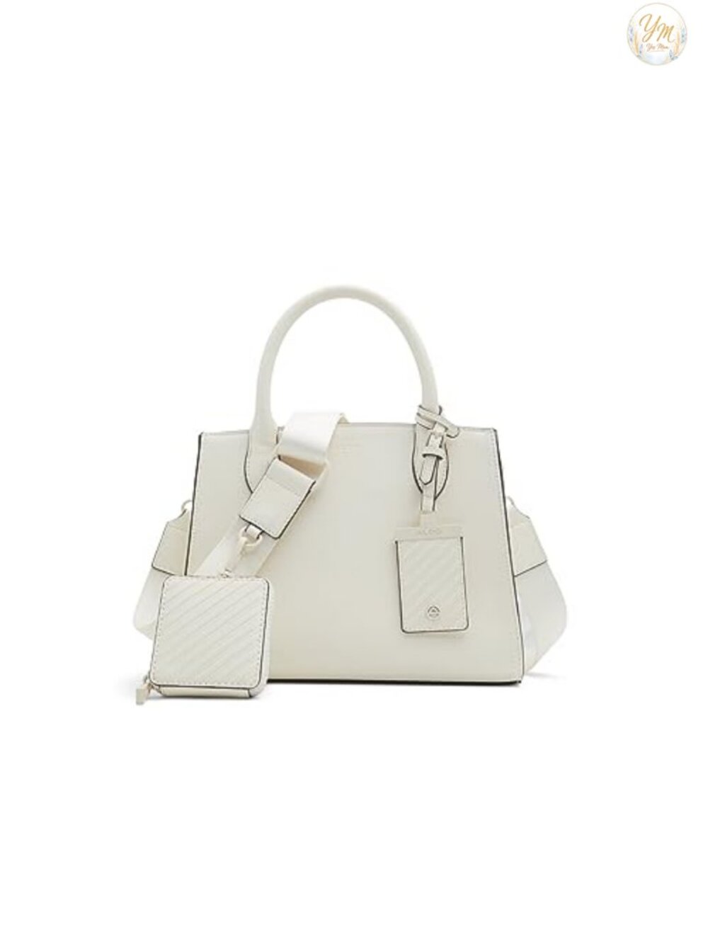 ALDO Women's Cadoanad Satchel Bag White/Bone Synthetic Material
